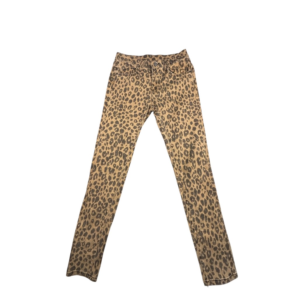 Carmar Los Angeles Leopard Print Skinny Jeans Brown Tan Animal Print Size 26